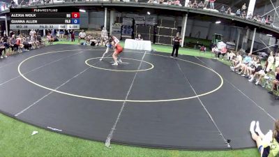 95 lbs Alexia Wolk, Missouri vs Gianna Allen, Pennsylvania Blue