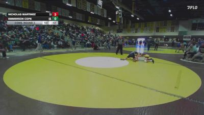 106 lbs Cons. Round 3 - Emmerson Cope, Gilbert vs Nicholas Martinez, Temecula Valley