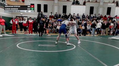 165 lbs Consi Of 16 #2 - Sebastian Stefani, Hingham vs Aaron Johnson, Plymouth North