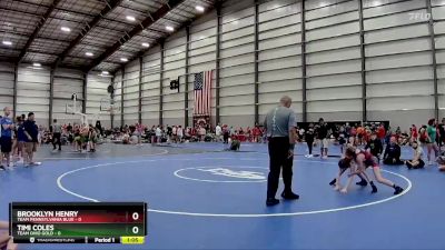 90 lbs Final - Brooklyn Henry, Team Pennsylvania Blue vs Timi Coles, Team Ohio Gold