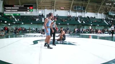 157 lbs Semifinal - James Chance, Kent State vs Darius Marines, Michigan State