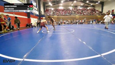 132 lbs Consi Of 8 #2 - Jaiden Warren, Tulsa Union vs Neil Mason, Jenks
