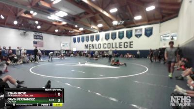 157 lbs Quarterfinal - Ethan Boyd, Sacramento City College vs Gavin Fernandez, Cal Poly