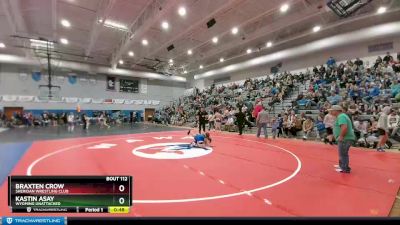 145 lbs Semifinal - Kastin Asay, Wyoming Unattached vs Braxten Crow, Sheridan Wrestling Club