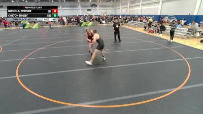 170 lbs 3rd Place Match - Nickolai Wieser, Unattached vs Colton Boley, Riverdale