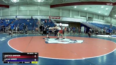 165 lbs Quarterfinal - Justyce Simpson, MI vs Lucas Nance, IL