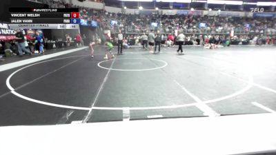 66 lbs Quarterfinal - Vincent Welsh, Patriot Mat Club vs Jalen Vann, Paranto Athletics