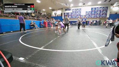 70-74 lbs Rr Rnd 5 - Juliette Rosas, Piedmont vs Savannah Van Dusen, Tecumseh Youth Wrestling