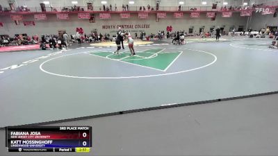 160 B 3rd Place Match - Katt Mossinghoff, Lindenwood University vs Fabiana Josa, New Jersey City University