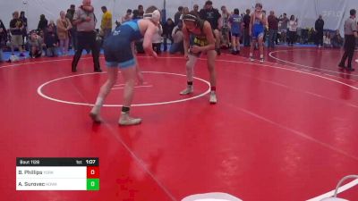 145 lbs Quarterfinal - Benjamen Phillips, York vs Alex Surovec, Howard