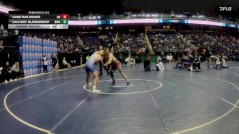 3A 165 lbs Champ. Round 1 - Jonathan Moses, Jacksonville High School vs Zachary Blankenship, West Henderson High School