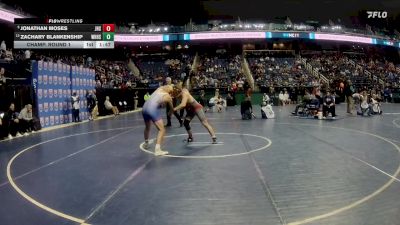 3A 165 lbs Champ. Round 1 - Jonathan Moses, Jacksonville High School vs Zachary Blankenship, West Henderson High School