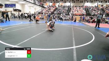 58 lbs Quarterfinal - Kyler Naifeh, Raw Wrestling Club vs Lane Caughron, Tahlequah Wrestling Club