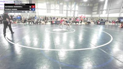 U23 Women - 72 lbs Cons. Round 3 - Kaydence Bonewell, CO vs Pearla Hanna, CA