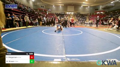 64 lbs Final - Ross Stegeman, R.A.W. vs Mattheus Brown, Tonkawa Takedown Club