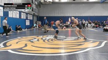 285 lbs Semifinal - Brayden Soleau, Johnson & Wales (RI) vs Jayden Toppan, Roger Williams