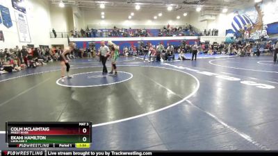 144 lbs Quarterfinal - Colm McLaimtaig, Priest River vs Ekahi Hamilton, Lakeland 2