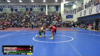 144 lbs Cons. Round 3 - Antwain Adams, LIMA CENTRAL CATHOLIC vs Brandon Craig, SYCAMORE
