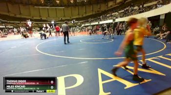 72 lbs 1st Place Match - Thomas Diggs, Poquoson Athletic Association vs Miles Kincaid, Midlothian Miners Wrestling Cl