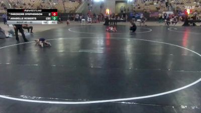 45 lbs 1st Place Match - Theodore Stephenson, Screaming Eagles vs Arabelle Roberts, Ground Zero Wrestling Club