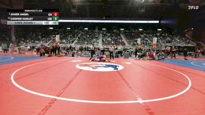 4A-285 lbs Cons. Round 1 - Cooper Hurley, Campbell County vs Javier Angel, Central