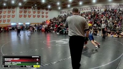 132 lbs Semifinal - Huggy Williams, Olentangy Liberty vs Bohdan Abbey, Hartland