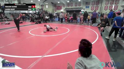 55 lbs Consi Of 8 #2 - Tracen Goins, Pocola Youth Wrestling vs Laken Burt, Wagoner Takedown Club