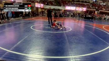 43 lbs Cons. Round 3 - Bo Whitescarver, Rocky Mountain Wrestling Acade vs Leyton Masters, Butte Wrestling Club