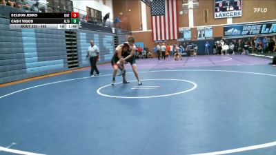 165 lbs Cons. Round 3 - Seldon Jenks, Uintah vs Cash Vigos, Alta