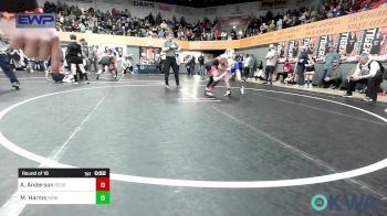 70 lbs Round Of 16 - Avalynn Anderson, Redskins Wrestling Club vs Masen Harms, Noble Takedown Club