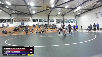 207 lbs Round 2 - Madison Hazeltine, Albion vs Mackenzie Weatherford, Manchester