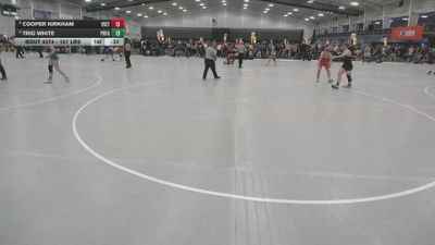 157 lbs Cons. Quarters - Trig White, Prairie Farm vs Cooper Kirkham, Victory