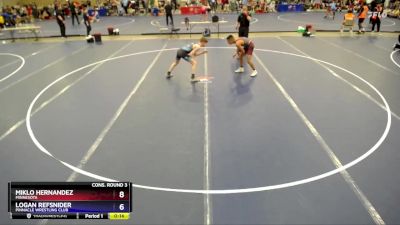 120 lbs Cons. Round 3 - Miklo Hernandez, Minnesota vs Logan Refsnider, Pinnacle Wrestling Club