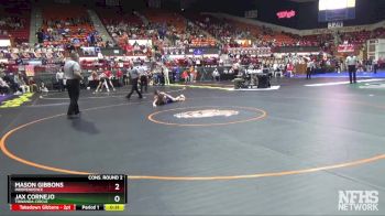 4A 113 lbs Cons. Round 2 - Mason Gibbons, Independence vs Jax Cornejo, Towanda-Circle