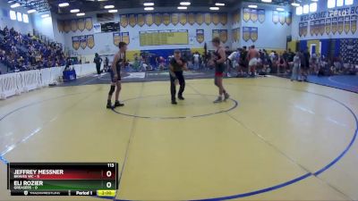 113 lbs Champ Round 1 (16 Team) - Eli Rozier, Greasers vs Jeffrey Messner, Braves WC