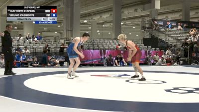 74 kg Quarters - Matthew Staples, Midwest Regional Training Center vs Bruno Cassioppi, Hononegah Wrestling Club