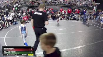 50 lbs Quarterfinals (8 Team) - Bowe Klema, Kansas Copperhead vs Tell Johnson, South Dakota Lightning