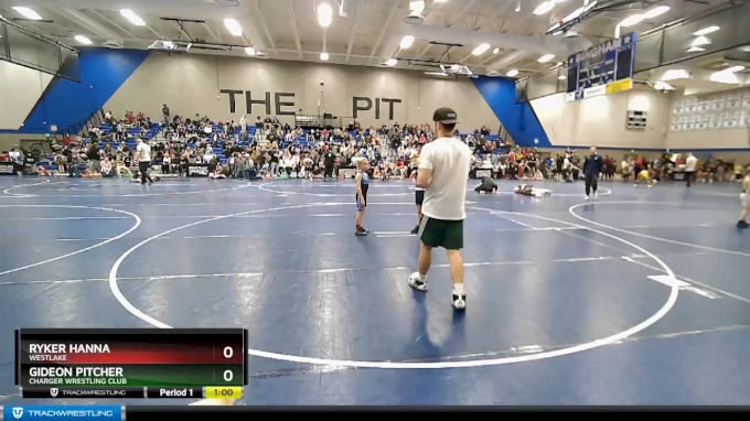 55 lbs Cons. Semi - Ryker Hanna, Westlake vs Gideon Pitcher, Charger ...