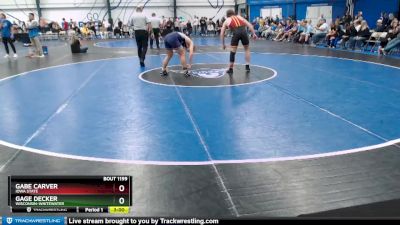 Silver 165 lbs Cons. Semi - Gabe Carver, Iowa State vs Gage Decker, Wisconsin-Whitewater