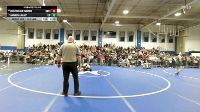 144 lbs Semifinal - Nicholas Genin, Newton South vs James Lally, Saint John's Prep