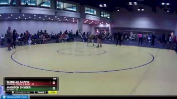 138 lbs Quarters & Wb (16 Team) - Isabelle Adams, Charlie`s Angels-IL Black vs Madison Snyder, SD Heat
