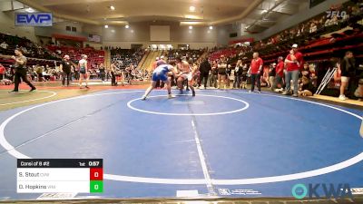 170 lbs Consi Of 8 #2 - Sean Stout, Caney Valley Wrestling vs Dagan Hopkins, Vinita Kids Wrestling