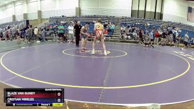 120 lbs Quarterfinal - Blaze Van Gundy, OH vs Cristian Mireles, OH