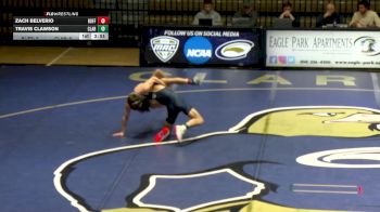 125 lbs Travis Clawson, Clarion vs Zach Belverio, Buffalo