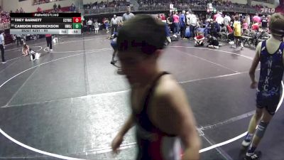 90 lbs Cons. Round 3 - Camdon Hendrickson, Hawks Wrestling Club (Lincoln) vs Trey Barnett, Elm Creek Youth Wrestling Club