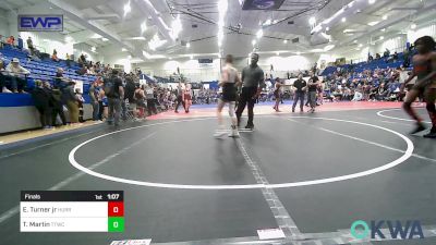 84 lbs Final - Ej Turner Jr, HURRICANE WRESTLING ACADEMY vs Tripp Martin, Team Tulsa Wrestling Club