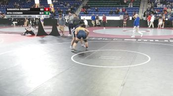 165 lbs 3rd Place - Samantha Bennett, Windham vs Mya Coombs, Milford NH