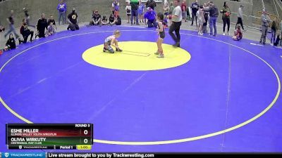 50 lbs Round 3 - Esme Miller, Illinois Valley Youth Wrestlin vs Olivia Wirkuty, Centennial Mat Club