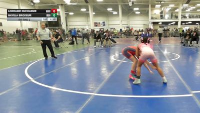 83 lbs Rr Rnd 2 - Lorraine Ducharme, Maine Trappers WC vs Nayela Brodeur, Iron Faith WC