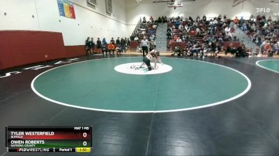 165 lbs Cons. Round 1 - Owen Roberts, Natrona County vs Tyler Westerfield, Buffalo